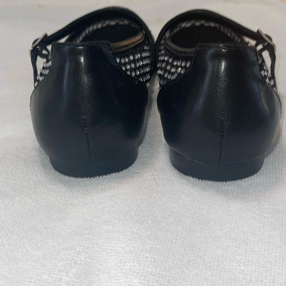 NWOT BERNESS FRIDA BLACK & Rhinestones Mesh Mary Jane Flats Sz. 8 - Picture 12 of 14